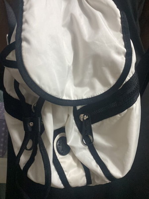 Kipling backpack white like new with black details