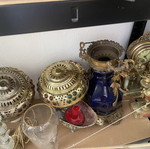 Old brass decorations used