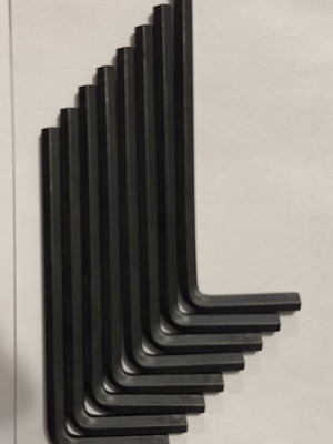 Allen keys set, 8 pieces, 4mm, black