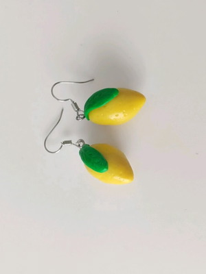 Lemon earrings new handmade from polymer clay