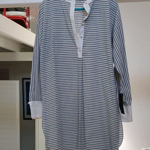 Zara shirt new, 100% cotton, white and blue