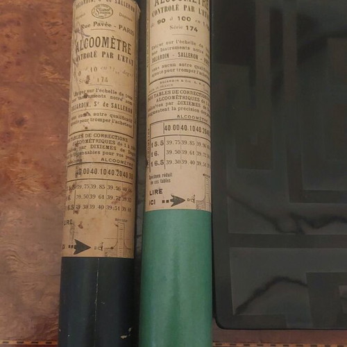 Dujardin-Salleron Alcoometers used, series 174, 1930