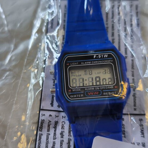 Digital watch new, blue and pink