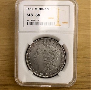 Ασημένιο αμερικανικό κέρμα Morgan queen