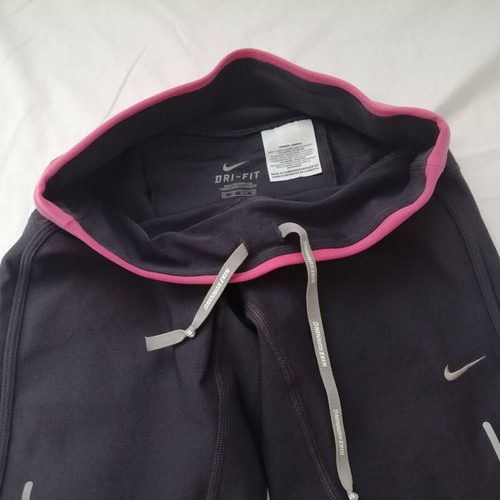 Nike Dri-FIT women's capri leggings XS like new, gray with pink trim