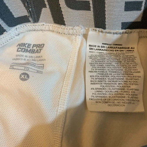 Nike Pro Combat Tight men's XL like new, white and gray