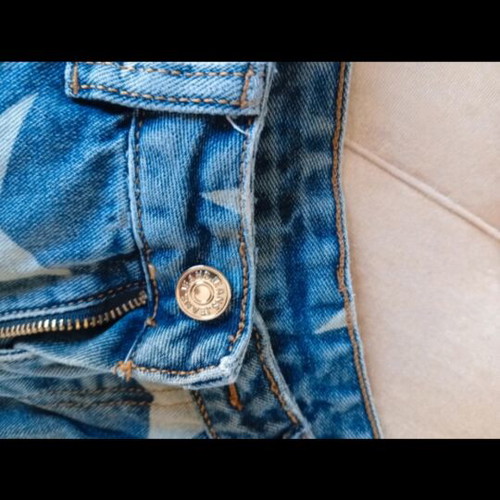 Denim set with vest like new, stars pattern