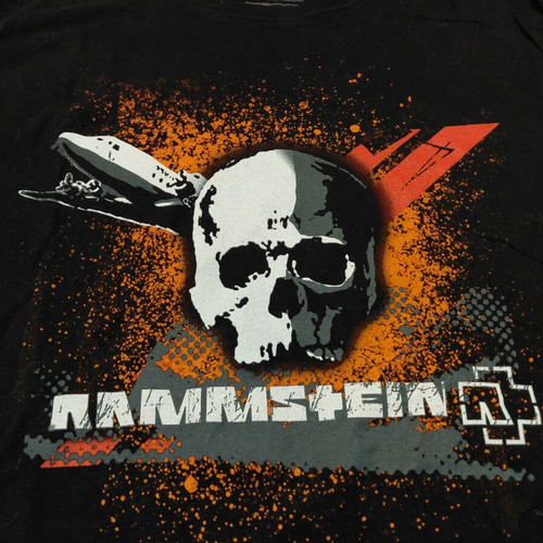 Rammstein Skull Shirt Size M like new, black