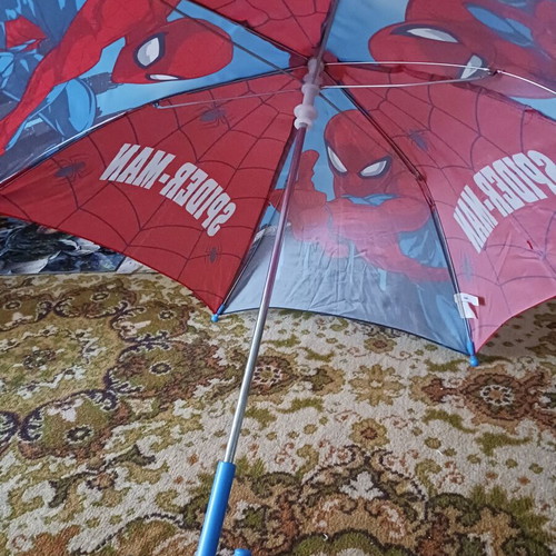 Spiderman children's umbrella like new, blue and red