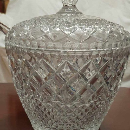 Crystal Fruit Punch Set with 6 Small Cups
