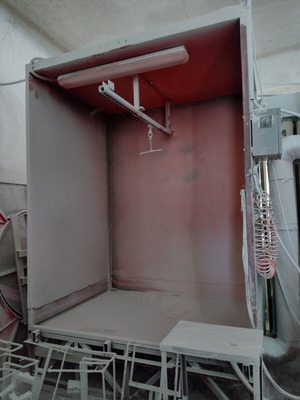 Electrostatic Painting Booth used with oven and spray gun
