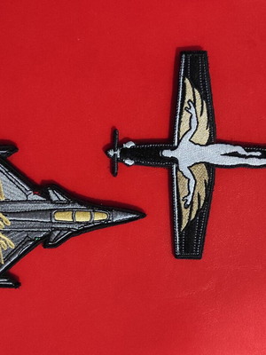 Military Air Force pilot patches Rafale 332 Squadron and T-6A Texan II aircraft new