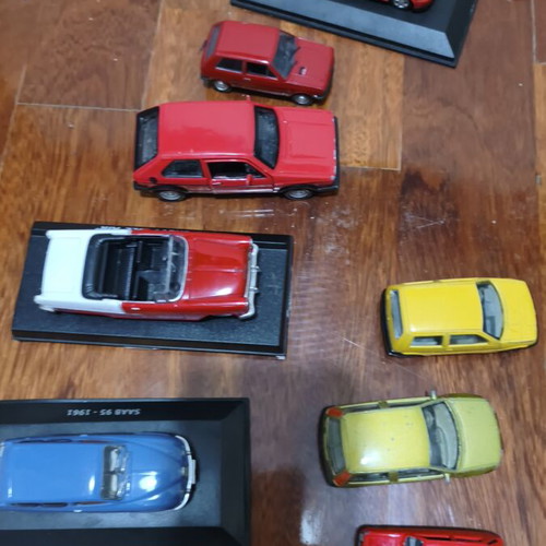Diecast model cars used, Fiat Citroën Honda Zastava Renault 1:43 set