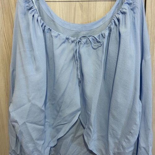 Massimo Dutti long-sleeve turquoise blouse like new, size M