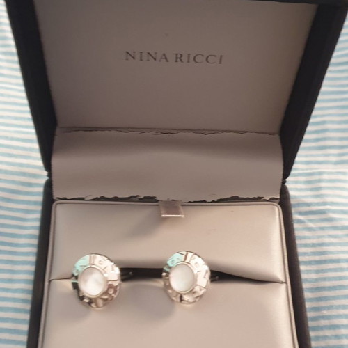 Silver cufflinks with pearl like new