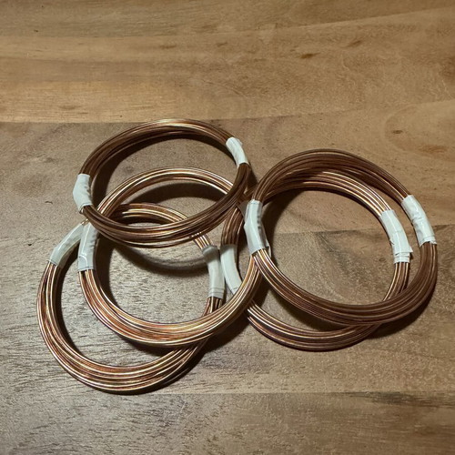 Copper wire pack of 5 pieces x 2.5m new