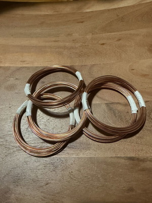 Copper wire pack of 5 pieces x 2.5m new