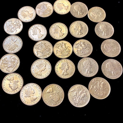 English coins with Queen Elizabeth new, pack of 25 pieces