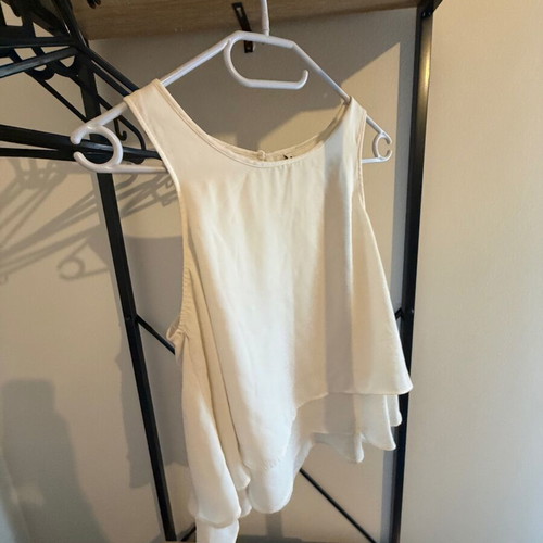 Stradivarius white top with double fabric, new
