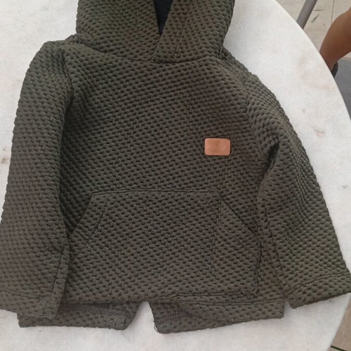 Baby hoodie like new, size 1 year, brand Seven Eleven, olive color