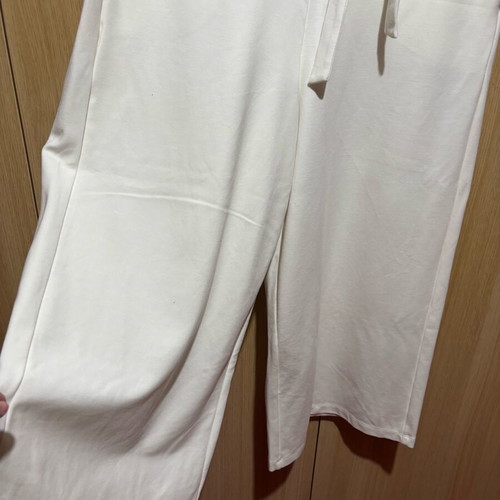 Midi pants with belt and pockets like new, white, size XXL