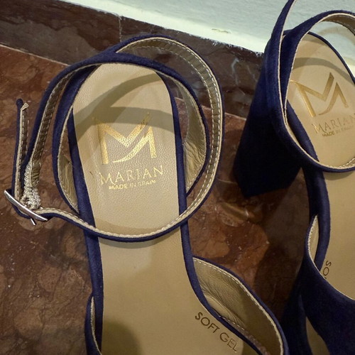 Marian blue suede sandals new with ankle strap