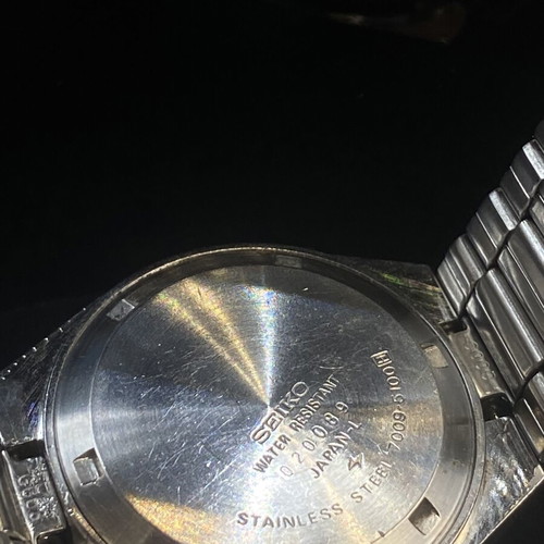 Seiko 5 Automatic TV Case men's watch like new, blue and silver