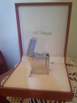 Αχρησιμοποίητος αναπτήρας Dupont Paris silver με πιστοποιητικό γνησιότητας