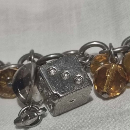 Bracelet with semi-precious stones like new, multicolor