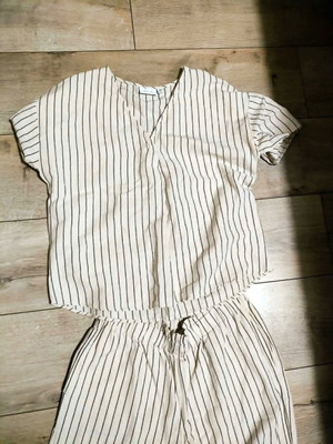 Vila linen and cotton set like new, size S, black and beige
