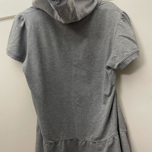 Jacket Large with hood used, gray, size L