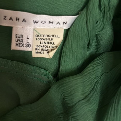 Zara dress cypress color size Large like new