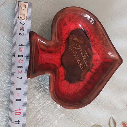 Decorative red clay items like new, Canada 1950s-60s
