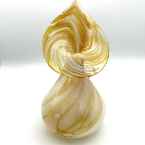 Vintage Jack in the Pulpit Studio Art Glass Vase, RGH Linz