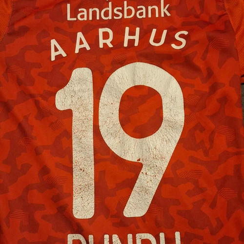 AGF Aarhus Mustapha Bundu #19 Football Jersey used, 2021/2022 season