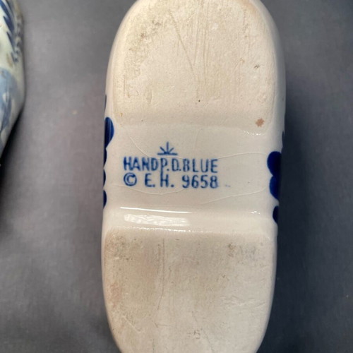 Dutch decorative porcelain shoes used, set of 3 souvenirs