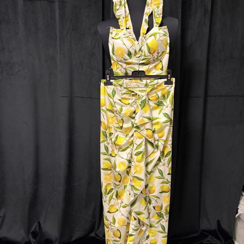 Top and skirt set with lemon print, size M
