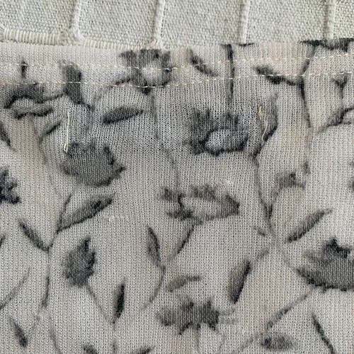 90s floral top XS/S, black and white