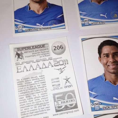 Panini Kavala Super League 2010-2011 football stickers pack