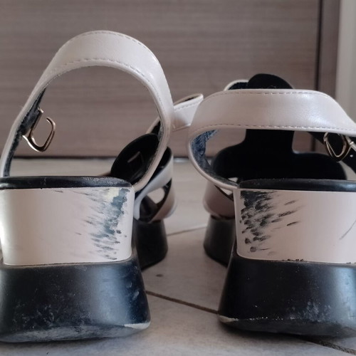 Women's sandals platform size 39 used, white