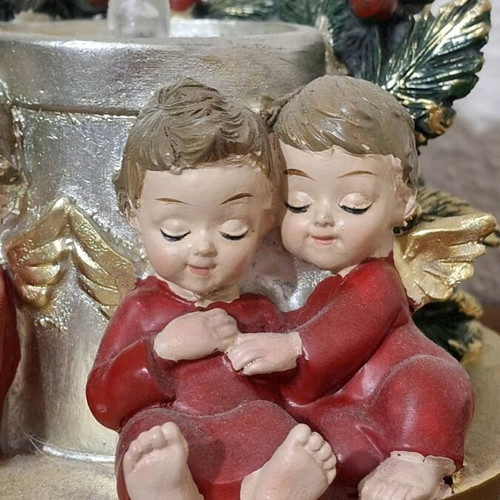 Christmas decorative angels with LED candle like new