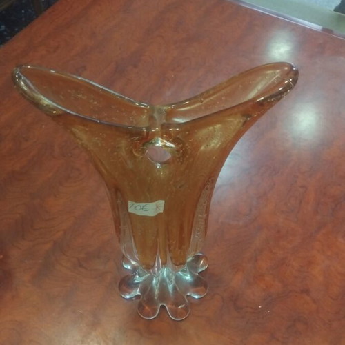 Decorative blown glass vase used