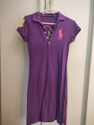 Polo Ralph Lauren dress, purple with pink details, women's