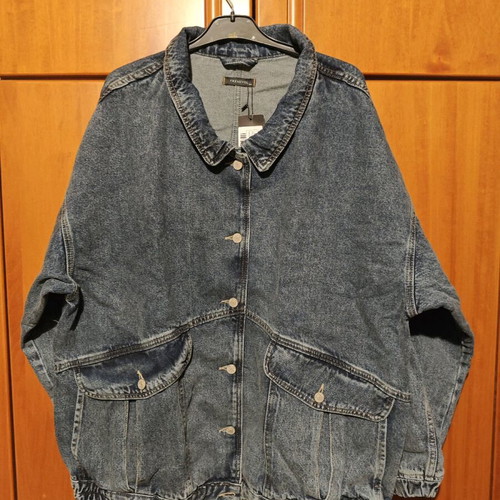 Oversize denim jacket new, dark blue, size M/L, Trendyol