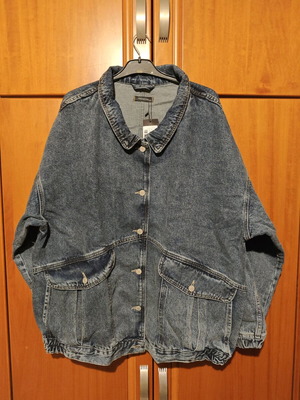 Oversize denim jacket new, dark blue, size M/L, Trendyol