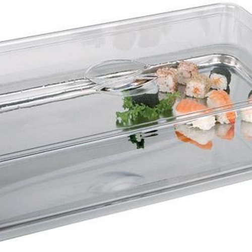 Neutral Pastry Display Case 1/1 with Plexiglass Lid and Inox Tray new