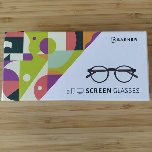 Barner screen protection glasses new, brown tortoiseshell acetate