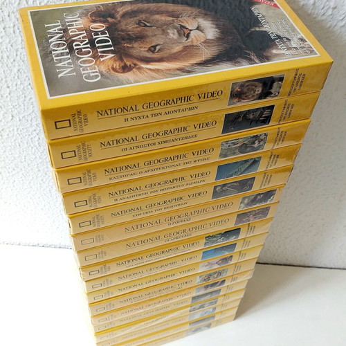 National Geographic VHS Collection of 17 New Sealed Documentaries Dubbed in Greek