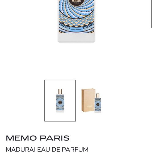 Memo Madurai Paris Eau de Parfum 75ml used