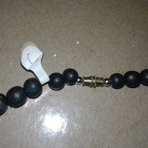 Ecological necklace like new, black wood